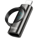 Hoco adapter lightning (muški) na type c (ženski) sa digitalnim displejem 2.4A 27W UA32B crni | ePonuda.com