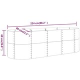  Visoka greda iz prašno premazanega jekla 224x80x68 cm antracit, (20981513) | Shoptok.si