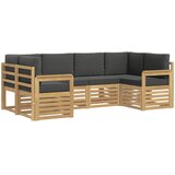  Set vanjskih sofa 5 pcs Bijela i Antracit 245 x 128,5 x 73 cm | Eponuda.com