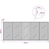  Gabion s 5 mm žicom i mrežom 5x5 cm 250x10x100 cm | shoptok.hr