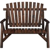  Vrtna klupa s 2 sjedala 119 x 85 x 98 cm masivno drvo smreke Smeđa | Shoptok.si