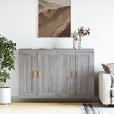 Maison Chic Stenska omarica - Zidna omarica 2 kosa siva sonoma inženirski les iu521, (22063605) | Shoptok.si