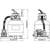 W Črpalke s peščenim filtrom 2 kosa 600 W 17000 l/h | Shoptok.si
