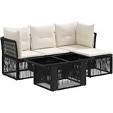  Sjedeća garnitura za vrt 5 kom. Crna poliratan 100 x 55 x 73 cm | shoptok.hr