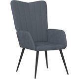The Living Store Stol za sproščanje temno siv žamet - Stol Za Sproščanje, (21420381) | Shoptok.si