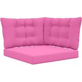  Jastuk za vanjsku sofU 3 pcs Ružičasta Poliester - Ružičasta 80 x 80 cm 1x sjedalo +1x naslon +1x bočna strana (2D s bartagom) | shoptok.hr