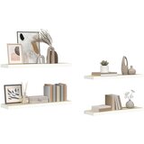  Plutajuće zidne police 4 kom hrast i bijele 80x23,5x3,8 cm MDF | shoptok.hr