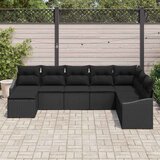  Set sofe 8 kom. Crna poliratan 288,5 x 178,5 x 85 cm | shoptok.hr