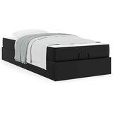  Posteljni okvir z vzmetnico Črna 90 x 190 cm Umetna koža | Shoptok.si