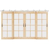  Oprema za drsna vrata 366 cm nerjaveče jeklo srebrne barve, (22046903) | Shoptok.si