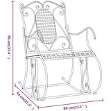  Klupa za ljuljanje 84 cm crna čelična | shoptok.hr