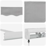  Skrovita tenda Svijetlo siva 500 × 300 cm Tkanina i Metal | shoptok.hr