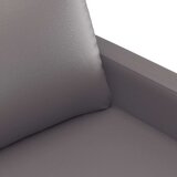 vidaXL Sedežna garnitura 3-delna z blazinami sivo umetno usn | Shoptok.si