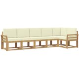 vidaXL Zunanja garnitura za sedenje 6 pcs Bela in krem Poliester, (5000281417) | Shoptok.si