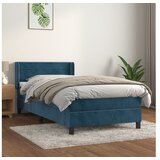 Box spring krevet s madracem tamnoplavi 100x200 cm baršunasti | shoptok.hr