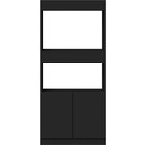 vidaXL Visoka omara črna 63x33x140 cm inženirski les | Shoptok.si