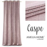 AmeliaHome Curtain CASPE color pink printed style glamor silver eyelets blackout suede shine 140x250 | shoptok.hr