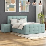 Modern Living Postelja Boxspring Josie-c, Žadasto Zelena, 160x200 | Shoptok.si