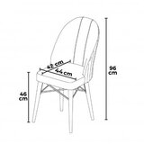 Hanah home set 6 stolica ritim anthracite white