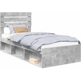  Krevetna konstrukcija s uzglavljem Betonska siva 90 x 190 cm | shoptok.hr