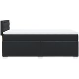 Krevet s oprugama i madracem crni 90x190 cm od umjetne kože | shoptok.hr