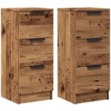 vidaXL Komoda 2 kosa starinski les 30x30x70 cm inženirski les | Shoptok.si