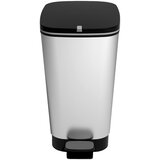 Kis kanta za otpad s nožnim mehanizmom (45 l, Crne-srebrne boje, Kutno, Plastika) | shoptok.hr