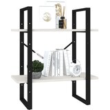 Ormarić za knjige s 2 razine bijeli 60x30x70cm masivna borovina | shoptok.hr