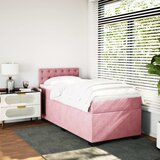 Box spring krevet s madracem ružičasti 90x190 cm baršunasti | shoptok.hr