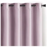 Svetlo rožnata žametna zavesa za delno zatemnitev 140x245 cm Eyelets –