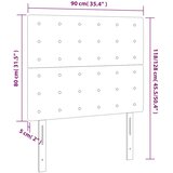  Uzglavlje tamnoplavo 90x5x118/128 cm baršunasto | Eponuda.ba
