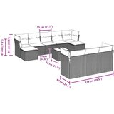  11-dijelni set vrtnih sofa poliratan s jastucima svijetlosivi | shoptok.hr