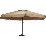  Vrtni suncobran s aluminijskom šipkom 600 cm smeđe-sivi | shoptok.hr