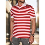 DStreet Koszulka męska polo w paski biała | Shoptok.si