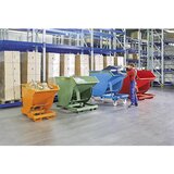 eurokraft pro Prekucna posoda, ozka izvedba, prostornina 1,0 m³, nosilnost 3000 kg, vroče cinkano po EN ISO 1461 | Shoptok.si