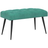  Klupa s gumbastim tkanjem Tirkizna 80 x 40 x 46 cm Baršun | shoptok.hr