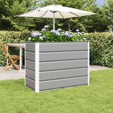  Cvetlično korito Svetlo siva 100 x 50 x 77 cm Cinkana jeklena, (5000207758) | Shoptok.si