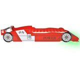  Dječji krevet u obliku trkaćeg automobila LED 90x200 cm crveni | Eponuda.com