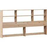 vidaXL Krevet s regalom za knjige bez madraca 200 x 200 cm od borovine | shoptok.hr