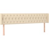 Maison Chic vzglavna omarica - nočna omarica - posteljna omarica z ušesi krem 183x16x78/88 cm blago, (21709276) Cene