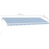 Tenda samostojeća automatska tenda 500 x 300 cm plavo-bijela | shoptok.hr