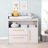 Roba Svetlo siva otroška komoda s previjalnim pultom 107x98x75 cm Lea – | Shoptok.si