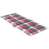  Jastuci za stolice 2 kom crveni karirani 120x50x3 cm od tkanine | Eponuda.com