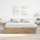 vidaXL Okvir kreveta bez madraca boja hrasta artisan 200x200 cm | shoptok.hr