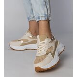 Gemre Beige sports sneakers with woven insert Berlisa | shoptok.hr