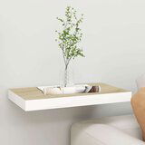 vidaXL plutajuća zidna polica boja hrasta i bijela 50x23x3,8 cm MDF | shoptok.hr
