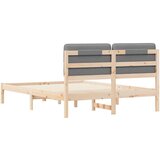  Posteljni okvir z oblazinjenim vzglavjem Svetlo siva, (5000101527) | Shoptok.si