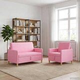  Set sofe s pohranom 2 pcs Ružičasta Poliester | shoptok.hr
