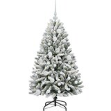 vidaXL Umestno božično drevo Zelena in Bela 120 cm PVC in kovina | Shoptok.si