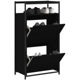 vidaXL Omarica za čevlje črna 60x34x112 cm inženirski les | Shoptok.si